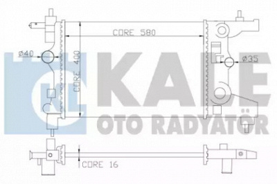 KALE OTO RADYATOR 355200 -  Радиатор, охлаждение двигателя